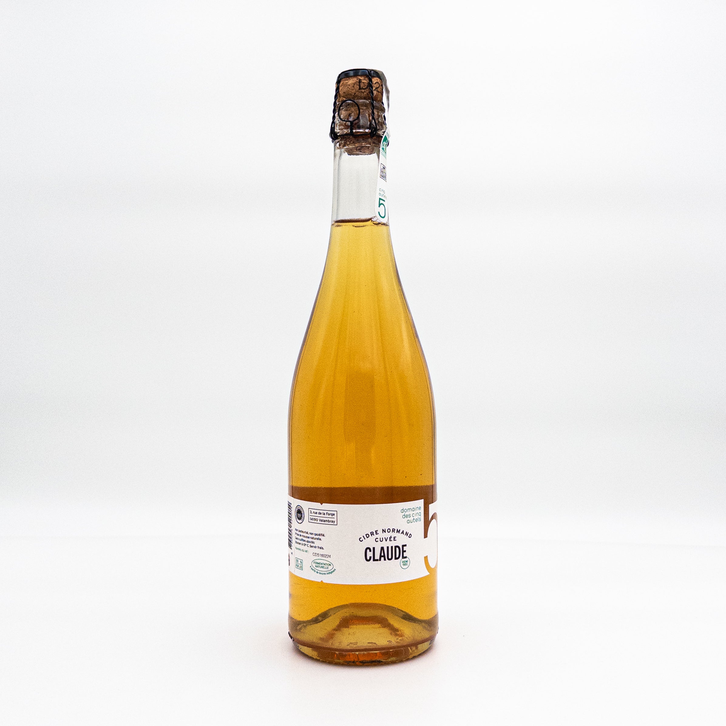 Cidre demi-sec Cuvée Claude - Domaine des 5 Autels