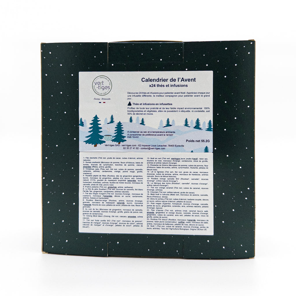 Calendrier de l'avent thés & infusions - Vert-Tige
