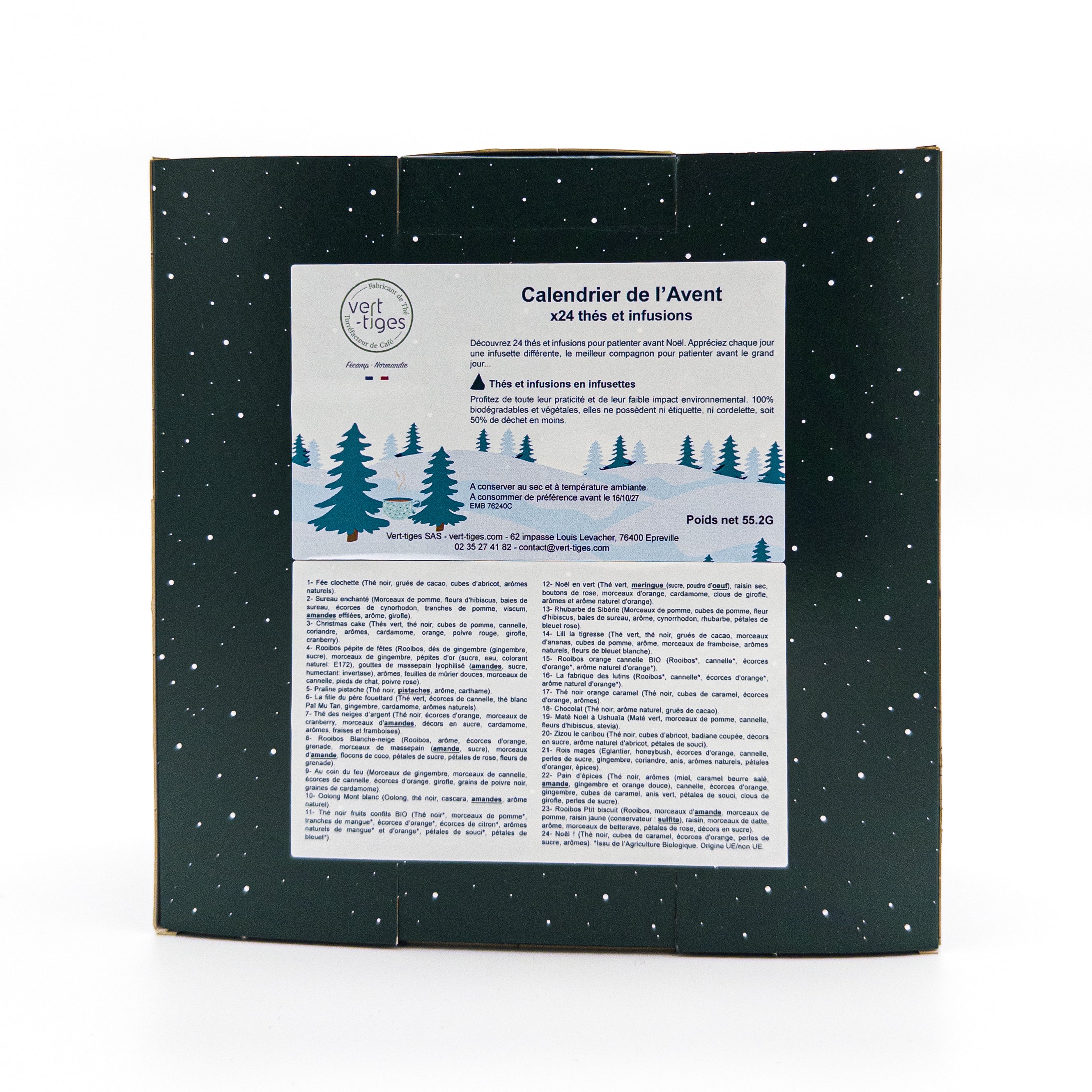 Calendrier de l'avent thés & infusions - Vert-Tige