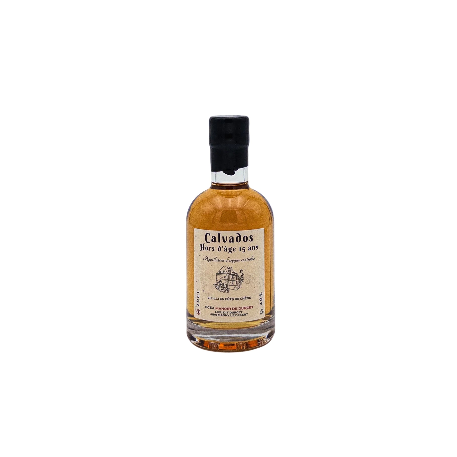 Calvados 15 ans d'âge 20 cL - Manoir de Durcet